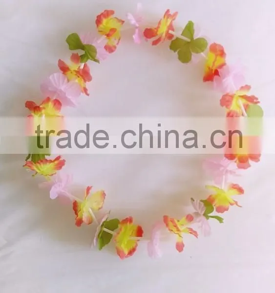 Customized Promotional Colorful Flower Lei Hawaii Collar for Hawaii photo-3