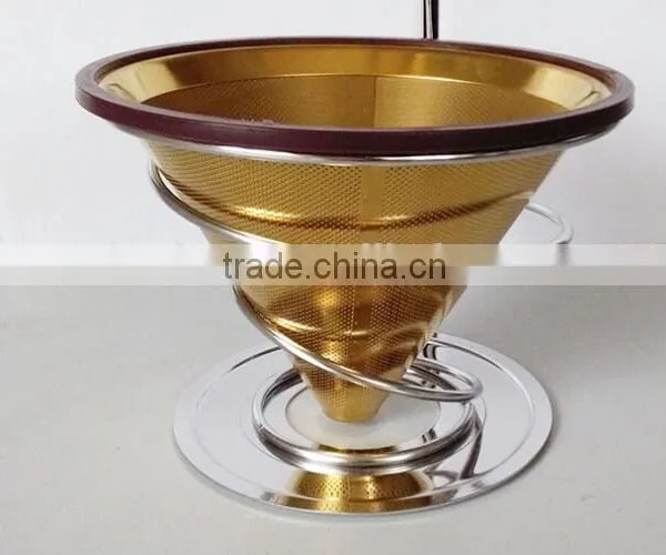 Pour Over Coffee Cone Stainless Steel Coffee Filter Brewer With Pour Over Coffee Stand Coffee Dripper photo-6