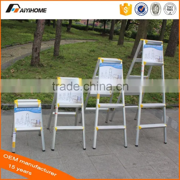 3-Foot Double Sided Foldable Portable Aluminum Step Ladder, Folding Aluminium Household Ladder Stairs photo-4