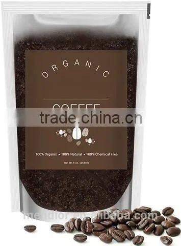 Mendior Organic Arabic Coffee Body Scrub Stretch Mark Eposon Salt OEM Body Polisher Scrub, SPA,custom Brand,200g photo-2