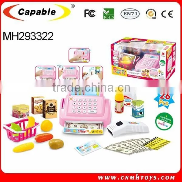 Kid Pretend Play Electronic Toy Cash Register Set Mini Kids Play Cash Register With Light and Sound