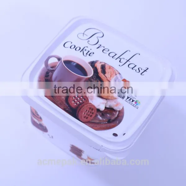 48oz IML Biscuits Ice Cream Cheese Box With Lid photo-2