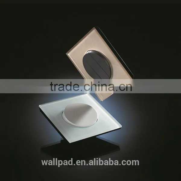 Black Crystal Glass16A 110-250V 1 Gang Intermediate Switch Push Button Swtich Light Wall Switch photo-2