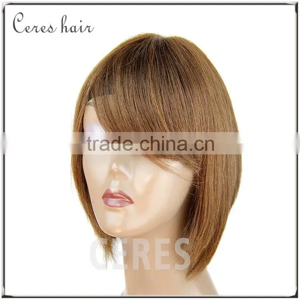 Kosher Wig Light Brown Bob Style 100% Human Hair Straight Bob Haircut photo-4