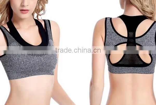 Women Padded Top Athletic Vest Gym Fitness Stretch Cotton Seamless Sports Bra photo-6