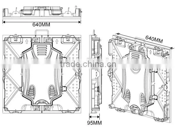 P10 Outdoor Rental 1/4 Scan 640*640mm Led Display Supplier's Choice photo-2