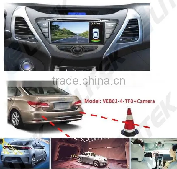 Ultrasonic Radar Detector With Car Night Vision Reverse Camera DC12V for Audi