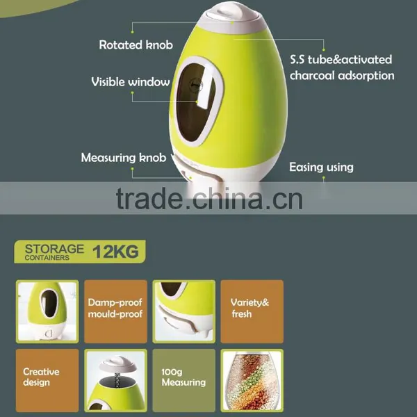 2015 Newest Patent Designed Rice Storage Container Box Small Kitchen Food Plastic Storage Box photo-6