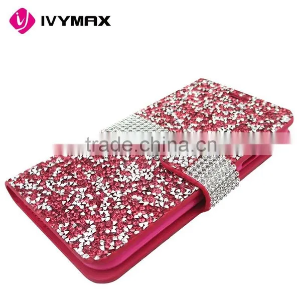 2016 Fashion Colorful Diamond Cell Phone Case for Samsung J7 PU Flip Cover photo-5