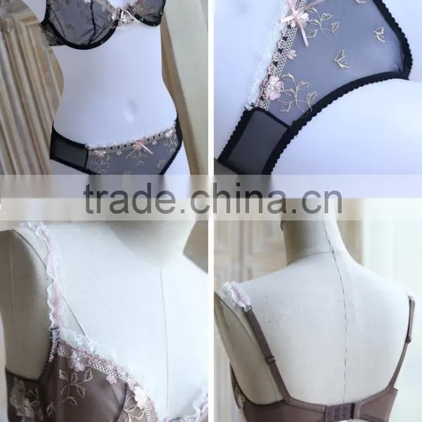Beautiful Eyelash Lace Transparent Bra and Panty(FPY308) photo-3