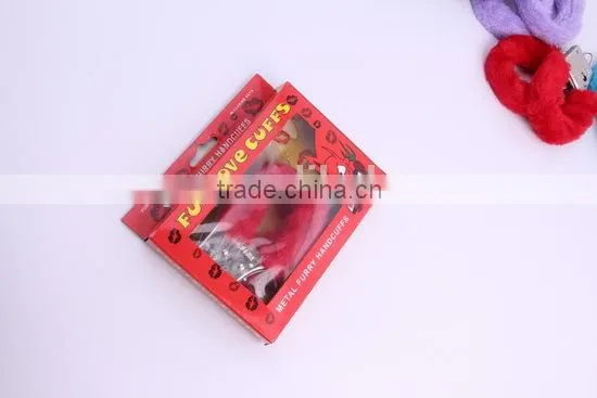 2016 Cartoon Plush Handcuffs For Sexy Adult Games, Funny Metal Handcuffs Love Products photo-3