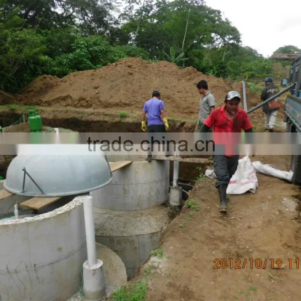 China Puxin Easy to Maintain Home Use 4m3 Hydraulic Pressure Biogas Plant photo-5