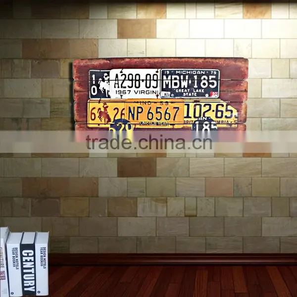 Wooden Vintage Wall Painting Hanging Decoration