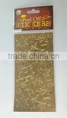 Marry Christmas Pigeon_ Bells_ Bronzing Sticker