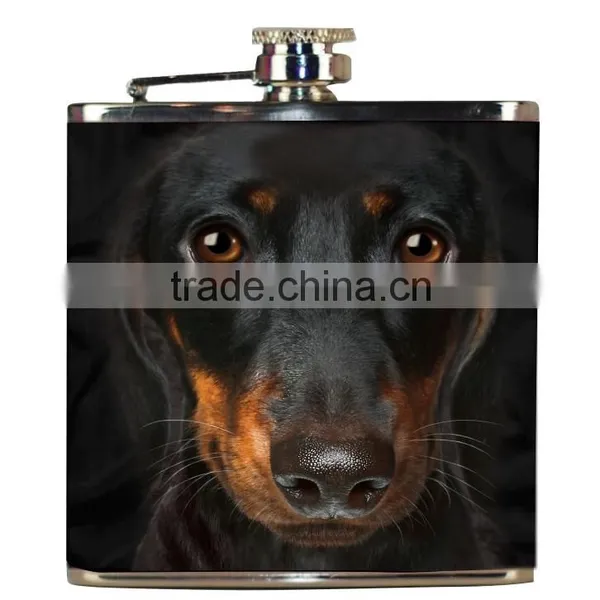 Decal Printing Hip Flask With Full Color Logo