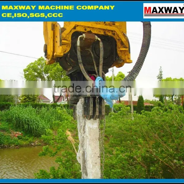 MAXWAY Hydraulic High Frequency Vibratory Pile Drawing Machine for Cement Pile , Cement Pile Machine , Model: DZJ250 photo-2