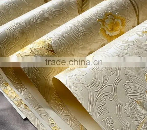 Foam Backed Vinyl Wallpaper With Big Flower photo-2
