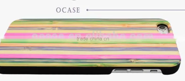 Ocase Pretty Colorful PC/TPU + Rainbow Wood Two in One Phone Case for Iphone 6 photo-3