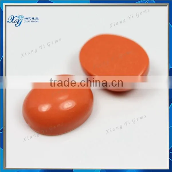 9x11mm Chinese Gemstones Orange Gem Beads Oval Shape Cabochon Turquoise Semi-precious Stone Beads
