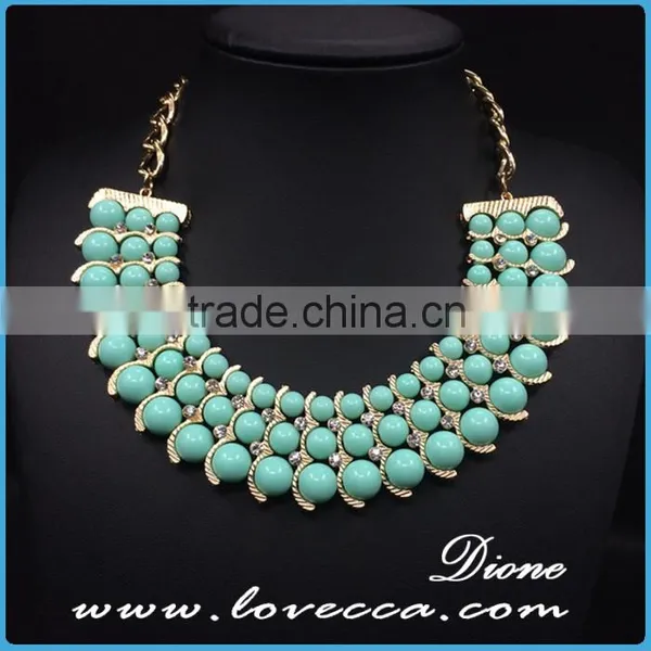 Luxury Classy Women Fashion Gold Alloy Exaggerate Statements Crystal Gift Necklace Wholesale photo-5