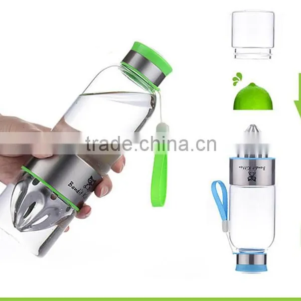 Trade Assurance Stainless Steel Juicer Color Glass Fruit Infuser Water Bottles photo-2
