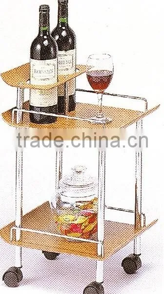 Wine Rack, Wine Trolley, Convenience Wine Rack, Mahogamy Trolley