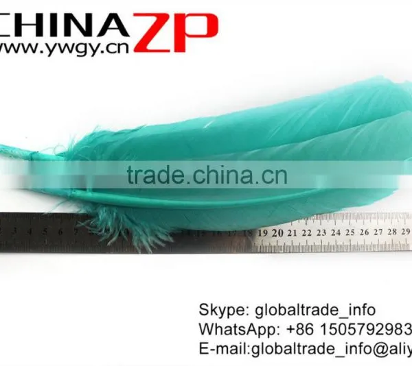 ZPDECOR Factory Exporting Beautiful Colored Peacock Blue Solid Color Turkey Feathers for Fashion Show photo-4