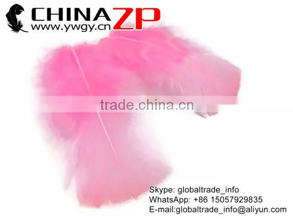 ZPDECOR Best Quality Plumage Cheap Dyed Candy Pink Turkey T-Base Body Feathers for Sale photo-3