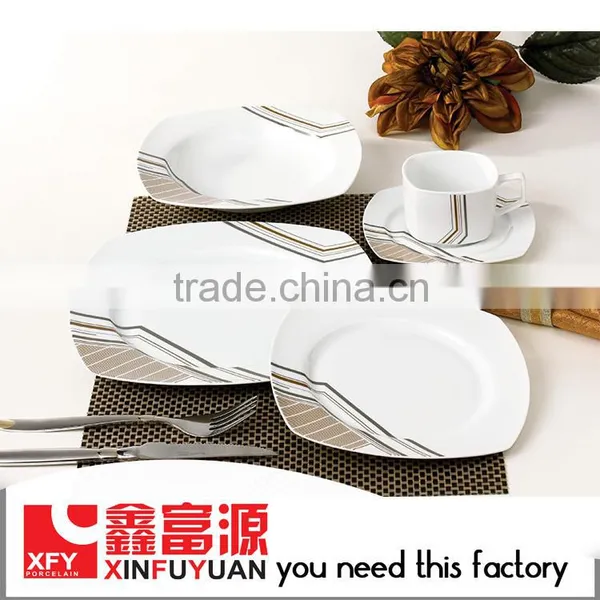 China Supplier High Quality Beautiful Ceramic Dinner Set With Flower For Wal-Mart