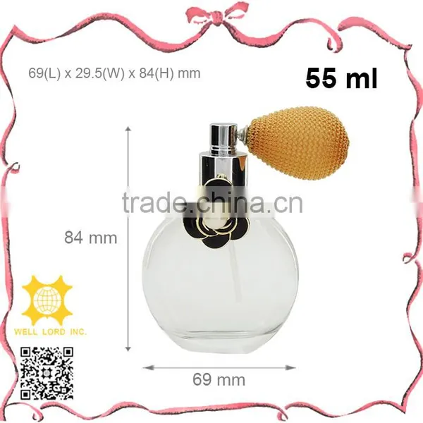 Design Frosted Glass 25ml Fragrance Spray Bottle With Rose Decoration photo-2