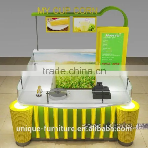Newly design cup corn kiosk in shopping mall