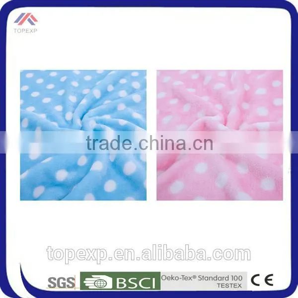 Blue Printed Dot Fleece Blanket Soft Touch Kids Blanket photo-3