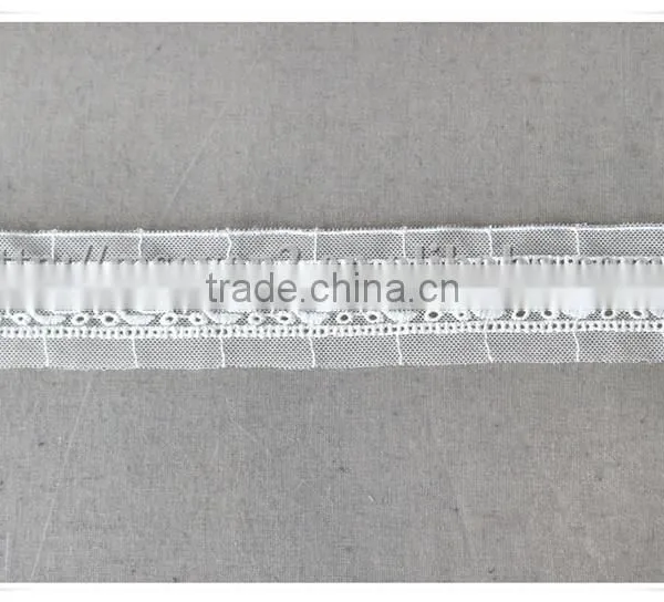 Garment Decoration 4cm White Net Embroidery Lace Trim on Wholesale photo-4