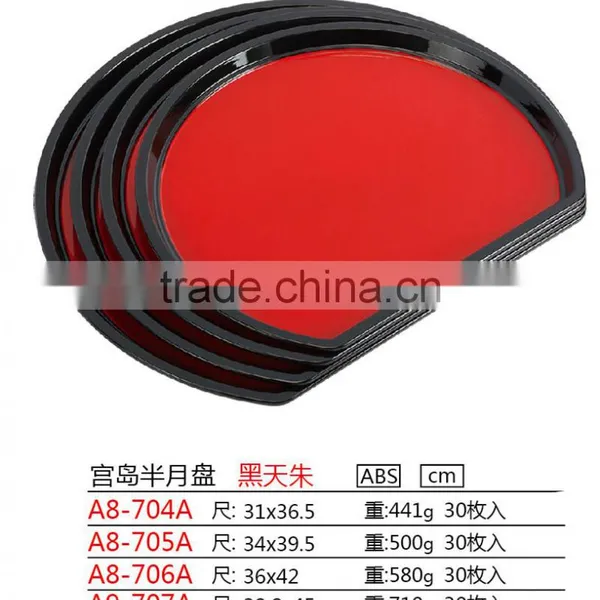 Fashion Semicircular Plastic Colorful Food Tray photo-2