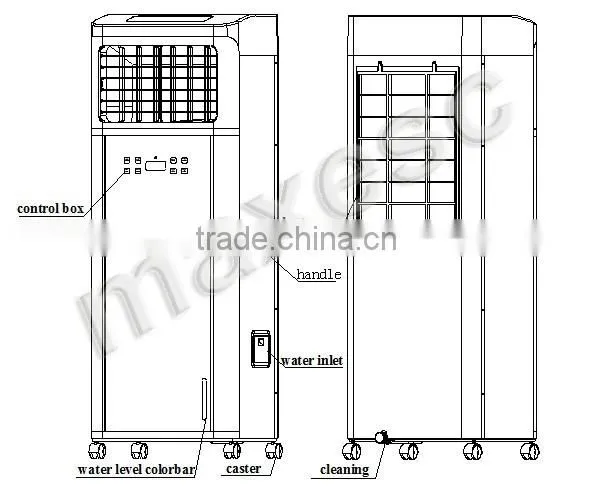 220-240v Indoor Room Floor Standing Mini Portable Air Conditioner photo-3
