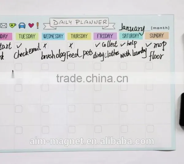 Magnetic Board Monthly Planner Dry Erase Magnet Sheet photo-2