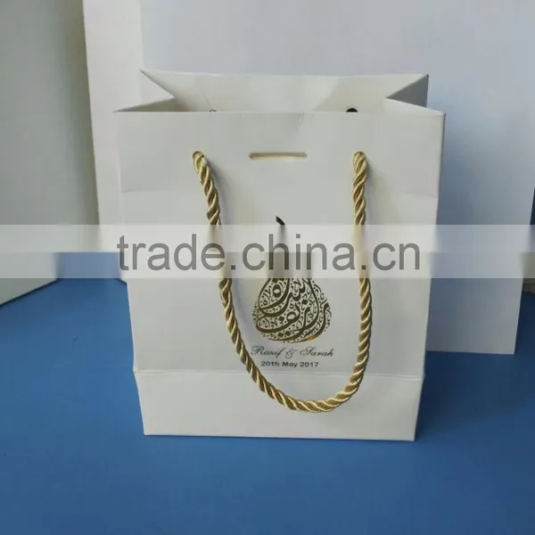 Customized Paper Bag With Silk Ribbon
