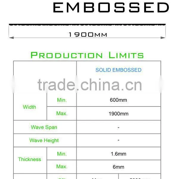 Opaque Lower Temp Plastic Polycarbonate Embossed Sheet (Ti-Lite Metallic Blue Solid Embossed) photo-5