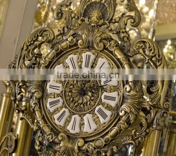 Antique Design Vintage Floor Standing Clock, Marble Base Copper Clock photo-2