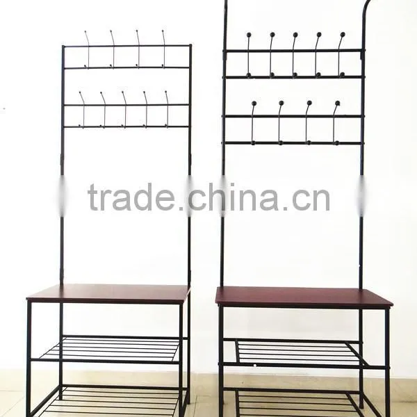 Entry Way Hall Tree Bench Hook coat Hanger stand Shoe cloth rack