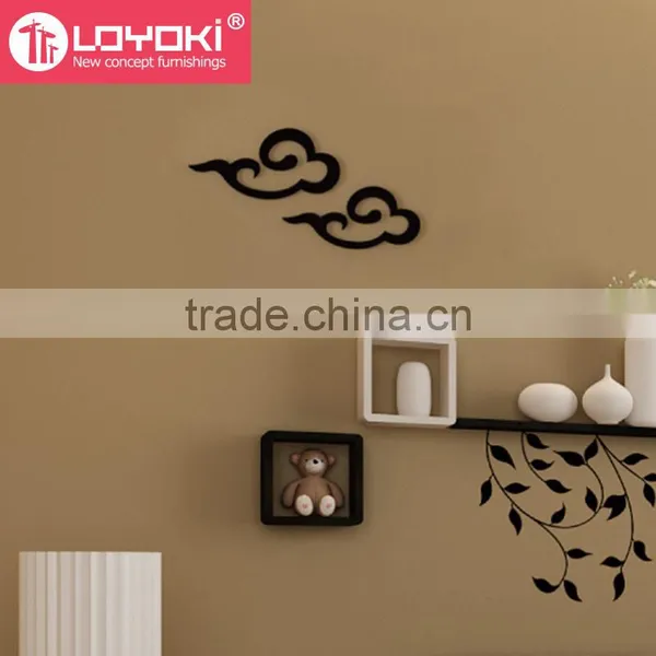 Home Decorating DIY MDF Wood Home Decor Cloud Shape Mural Wall Sticker for Home Decoration photo-3