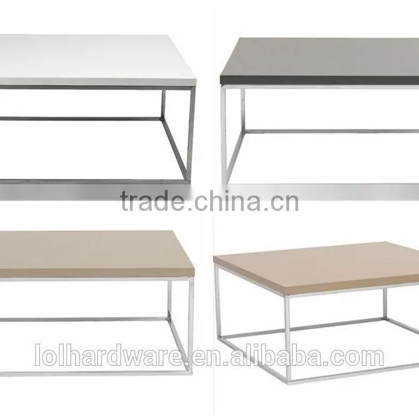 Bronze Stainless Steel Base Glass Coffee Table photo-6