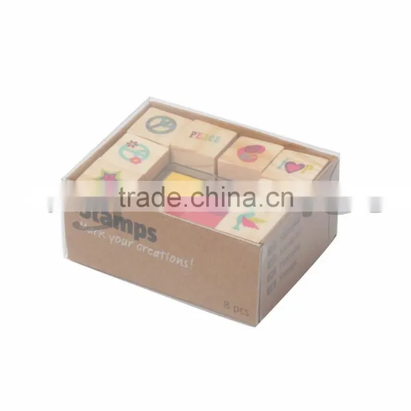 Children Toy Wooden 8 pk Novelty Stamp photo-2