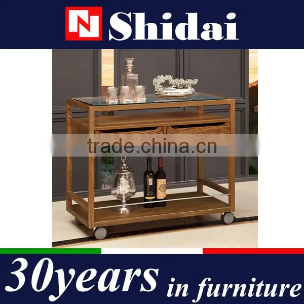 Storage Kitchen Restaurant Trolley Car 3 Tier Wheels Bottom With 2 Drawers N6402-RE