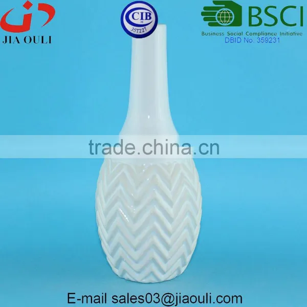 Decorative Vases Glazed and Wash Black/white Ceramic Flower Vases for Home Decor photo-4