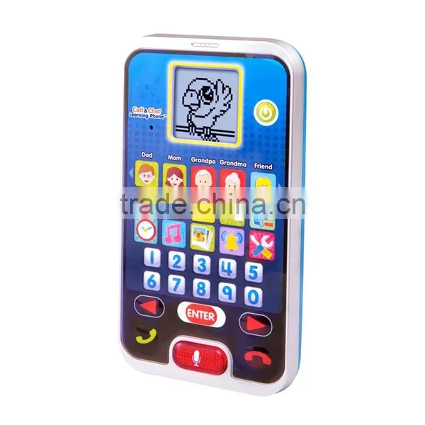 Plastic Kids Mobile Phone Toys, Baby Musical Early Learning Phone Toys With Light And Music photo-4