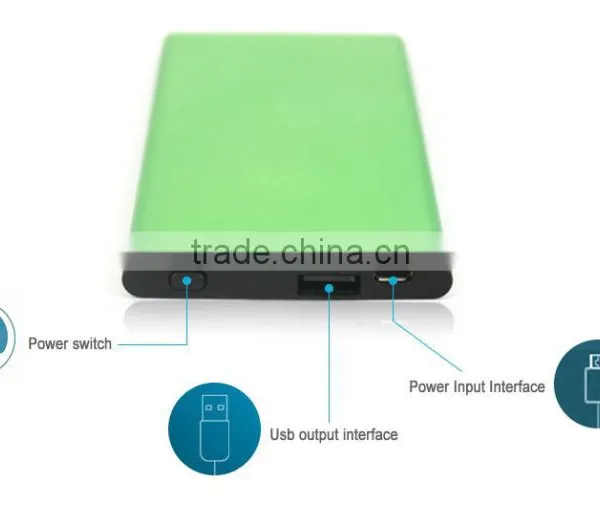5000mAh Hot Selling Ultra Thin Power Bank With Power Switch photo-3