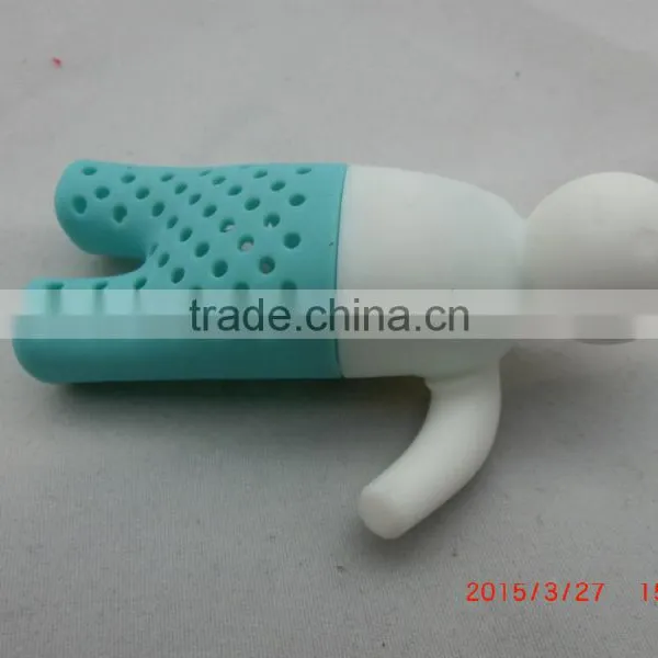 Hot Sale New Design Funny Ceramic Silicone Tea Infuser, Tea Man Tea Infuser photo-3