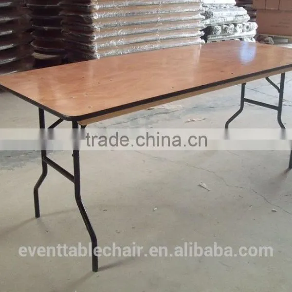 Used Cheaper Plywood Banquet Rect Folding Tables For Sale photo-2
