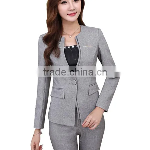 Free Sample Best Office Staff Uniform Designs For Women Korean New Style photo-2